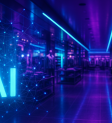 Futuristische AI-retail illustratie